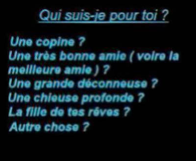 ki suis je pour toi?